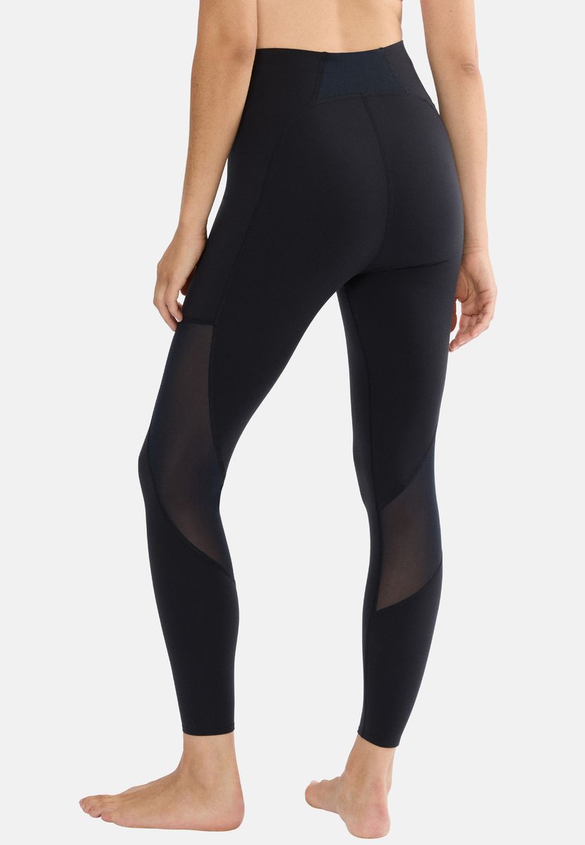 High-Waist Sportleggings mit Mesh-Einsätzen