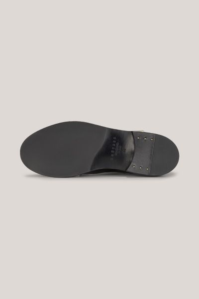 Geschnürte Derby-Schuhe aus poliertem Leder