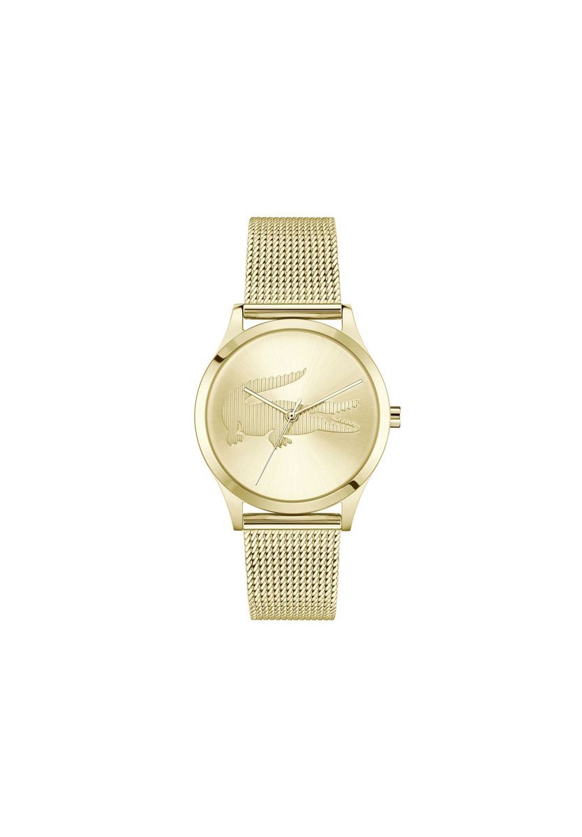 Goldfarbene Mesh-Armbanduhr