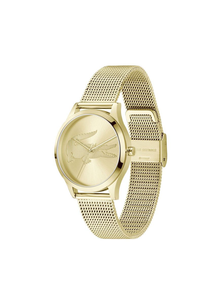Goldfarbene Mesh-Armbanduhr