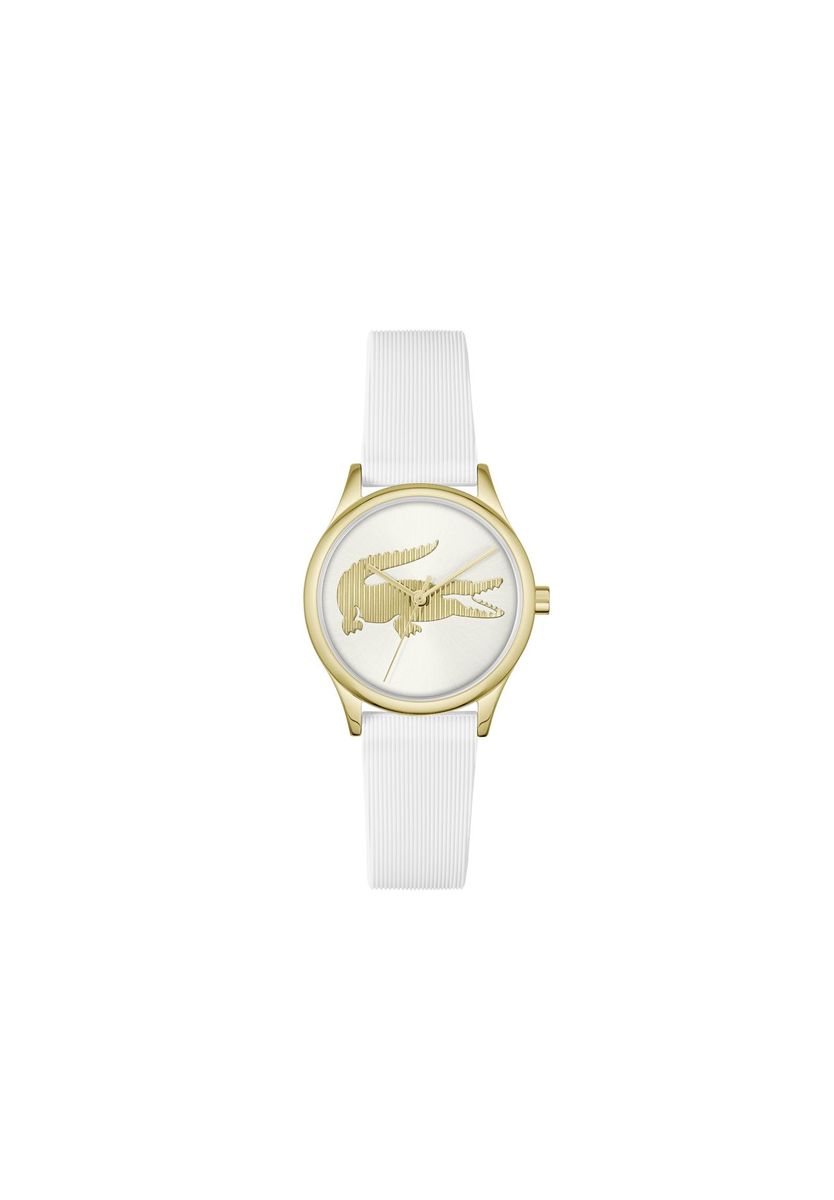 Minimalistische Silikonarmbanduhr mit Krokodil-Logo