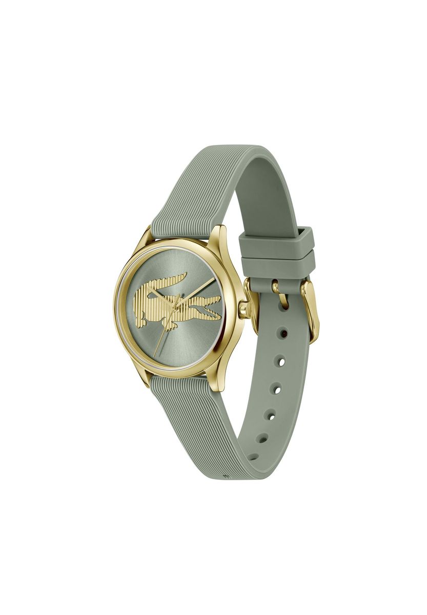 Minimalistische Armbanduhr mit Krokodil-Logo