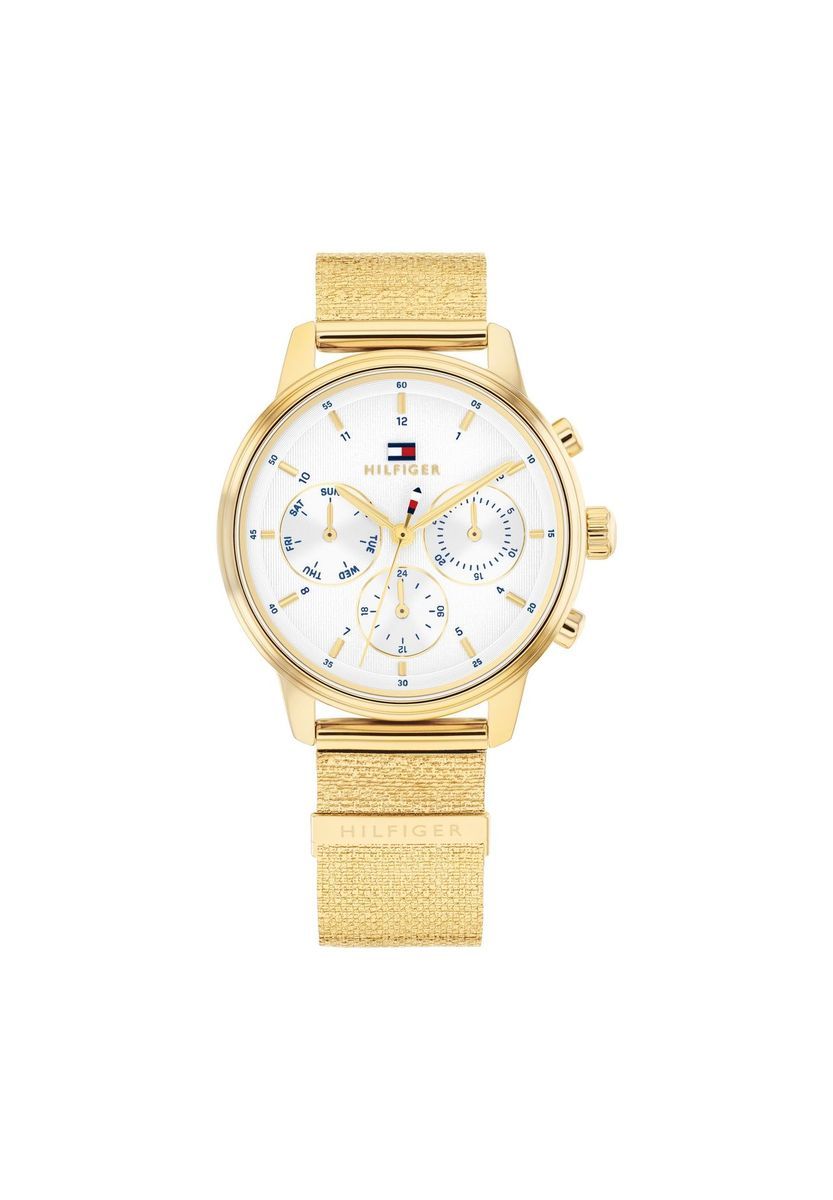 Elegante Multifunktionsuhr mit Mesh-Armband