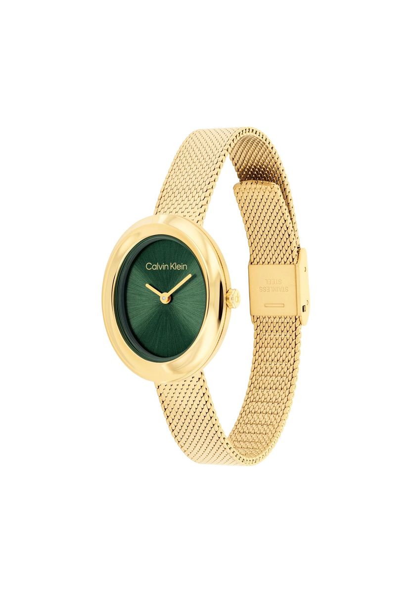 Elegante ovale Mesh-Armbanduhr