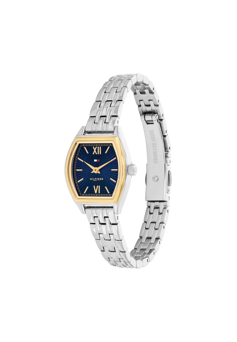 Elegante Bicolor Tonneau-Armbanduhr
