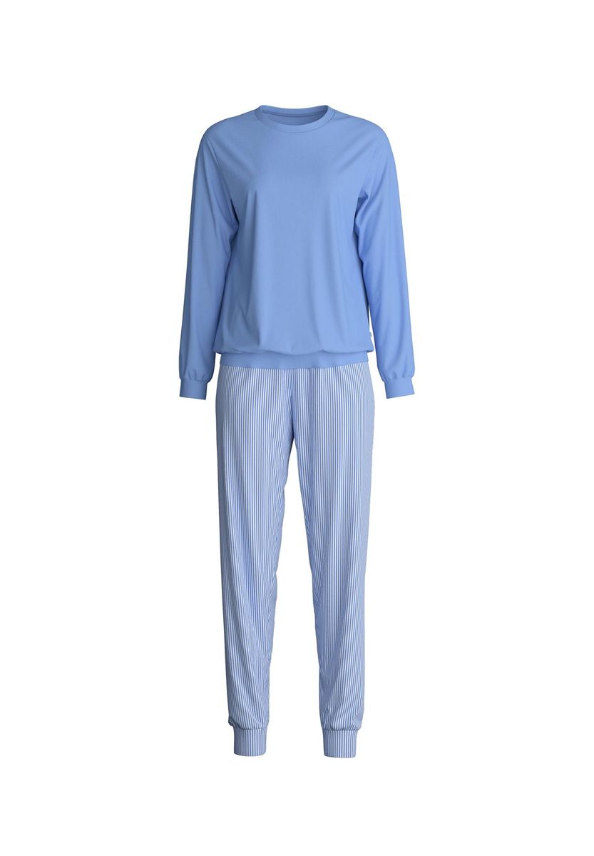 Weiches Baumwoll-Pyjama-Set mit Bündchen