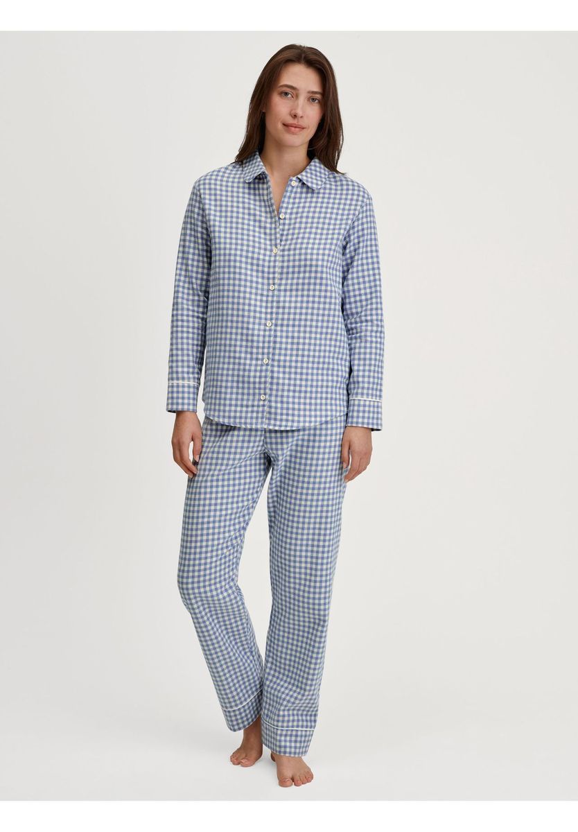 Klassisches Flanell-Pyjama-Set mit Gingham-Muster