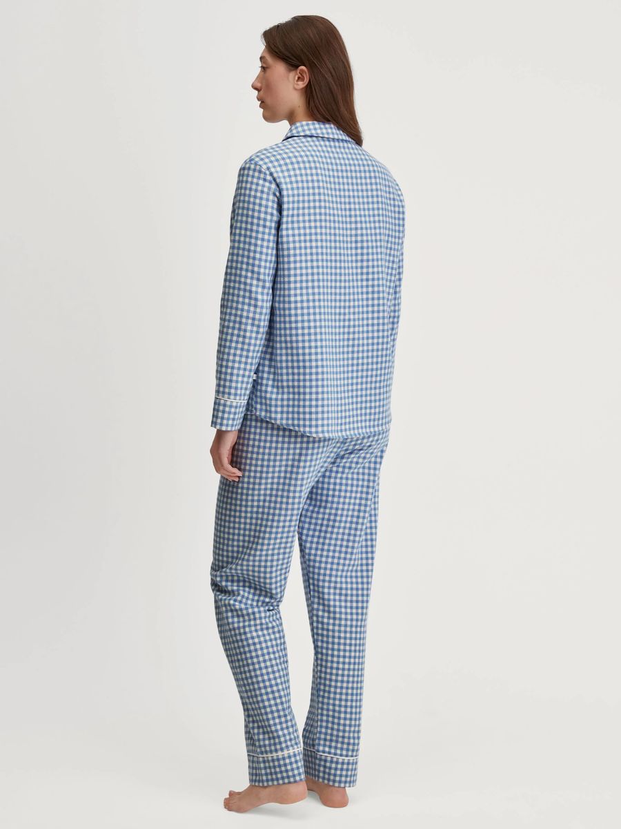 Klassisches Flanell-Pyjama-Set mit Gingham-Muster