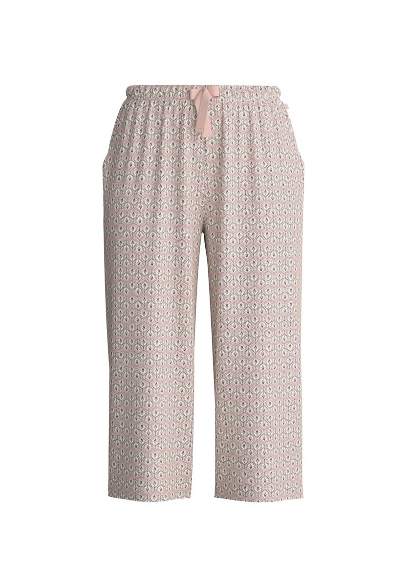 3/4-Pyjamahose mit geometrischem Muster