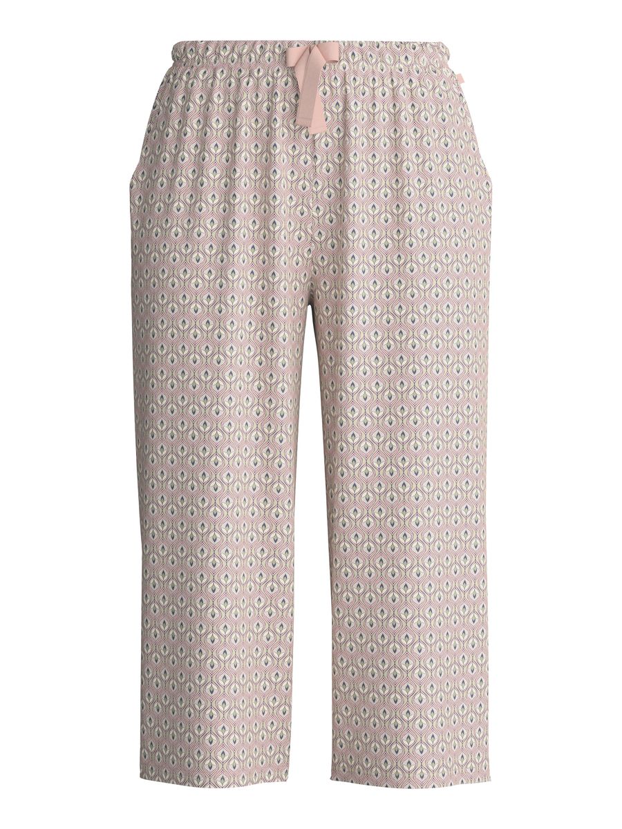 3/4-Pyjamahose mit geometrischem Muster