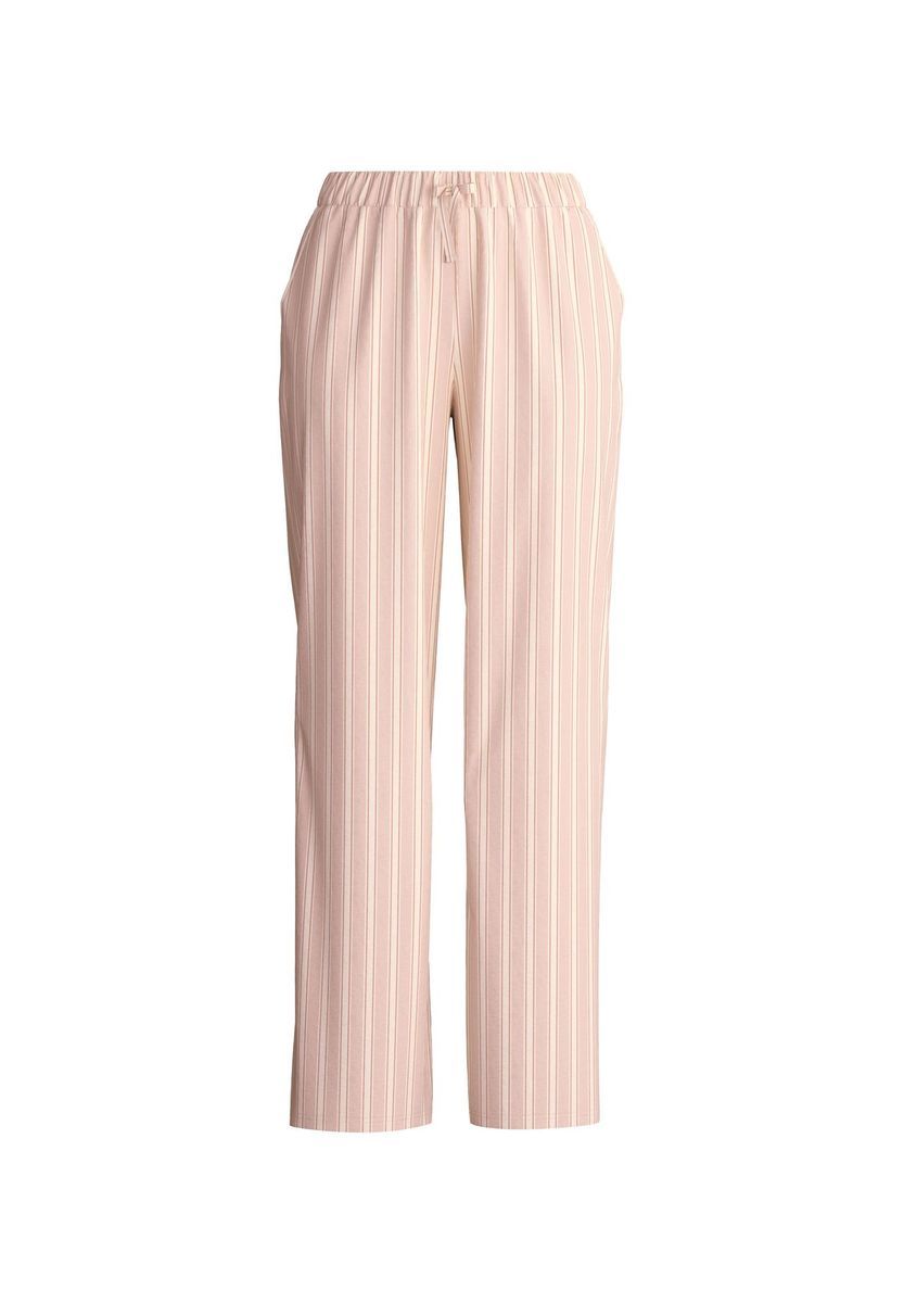Gestreifte Loungewear-Hose mit weitem Bein