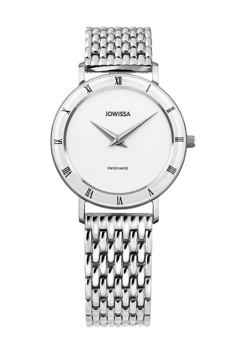Elegante Silberuhr mit römischen Ziffern