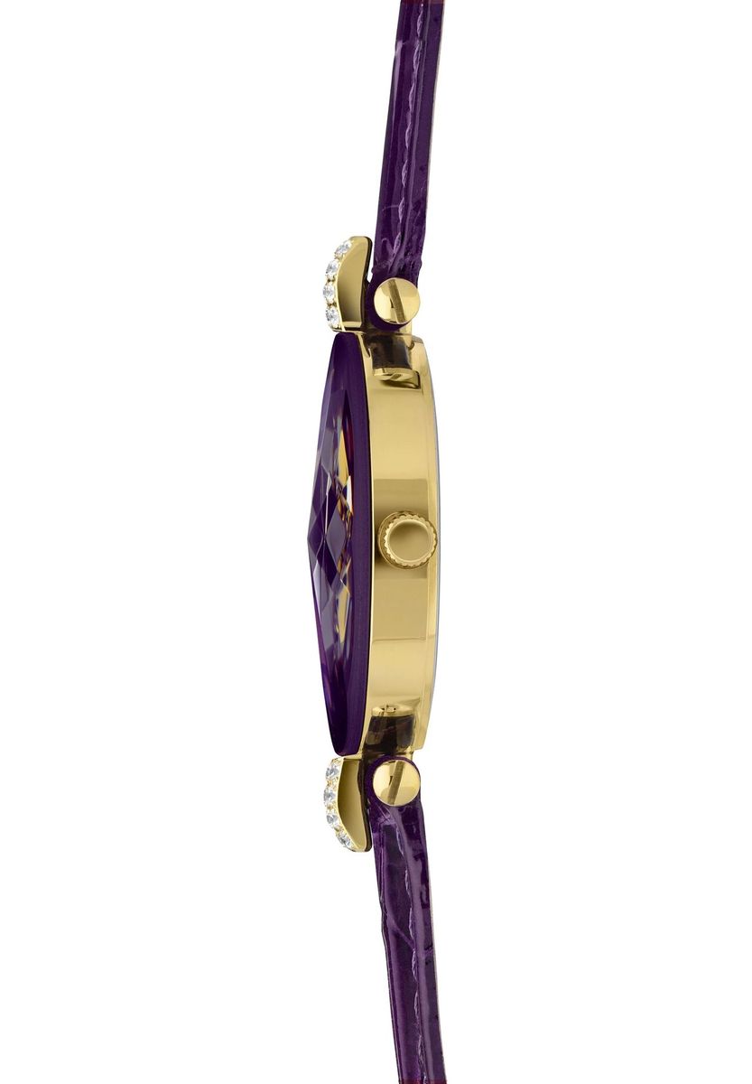 Elegante Armbanduhr mit Facettenschliff