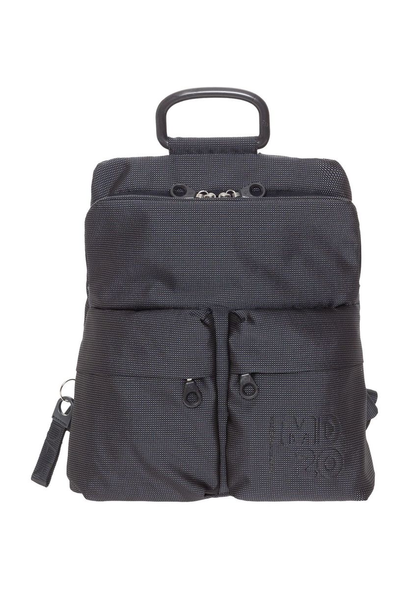 Strukturierter City-Rucksack mit Fronttaschen