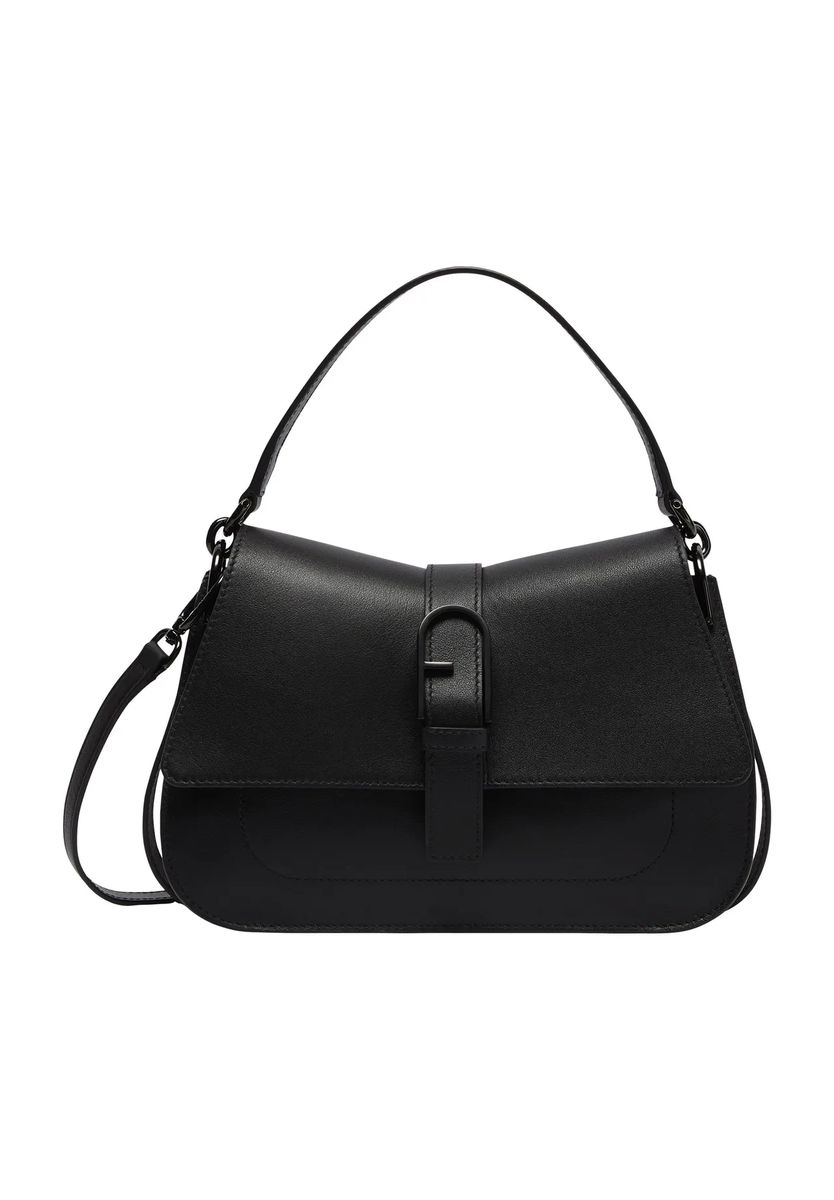 Elegante Lederhandtasche mit Bogenklappe
