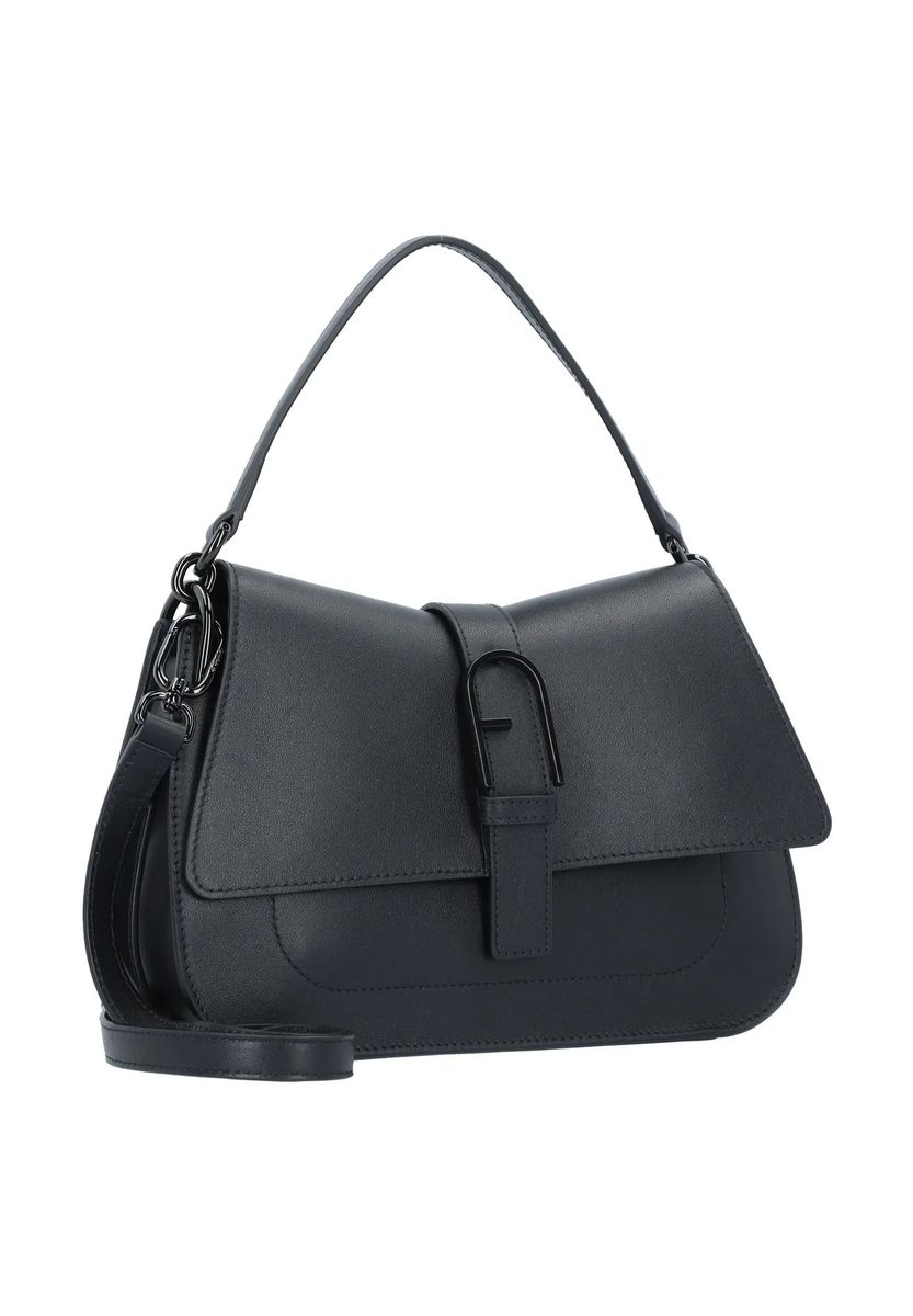 Elegante Lederhandtasche mit Bogenklappe