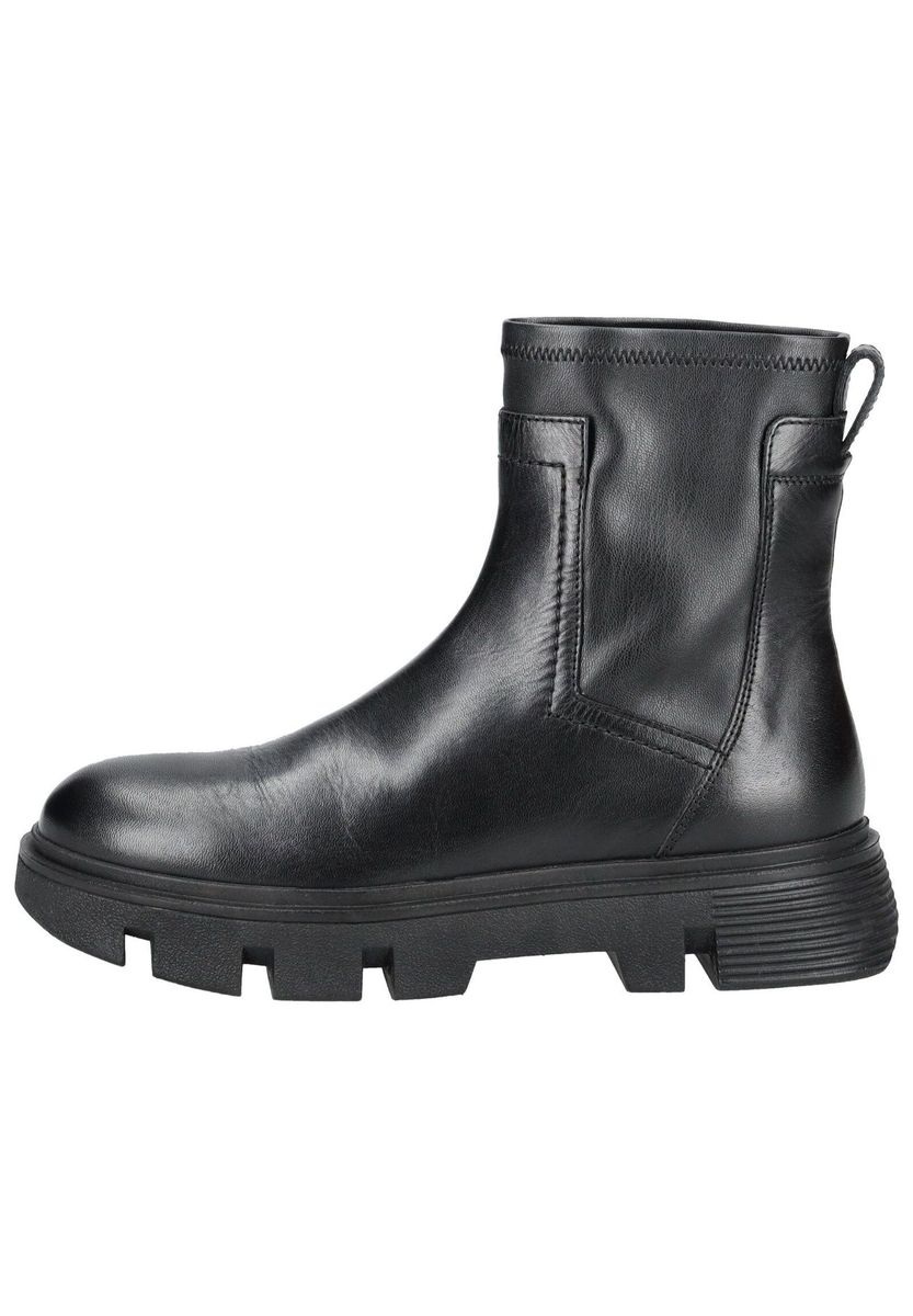 Leder-Stiefeletten mit markanter Profilsohle