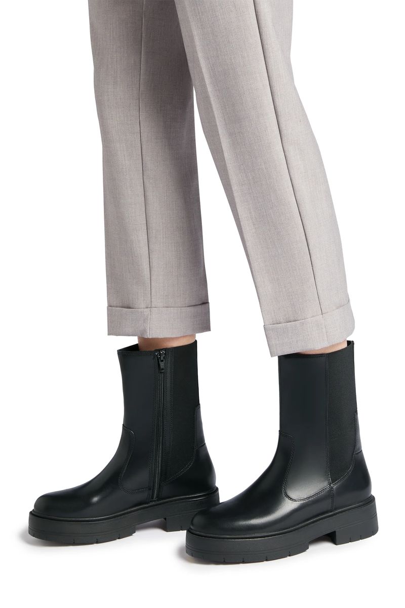 Plateau-Chelsea-Boots aus Leder