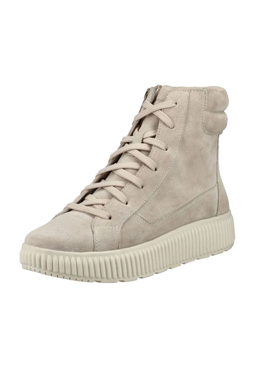 High-Top-Plateausneaker aus Veloursleder