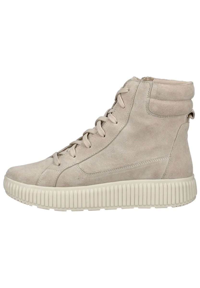 High-Top-Plateausneaker aus Veloursleder