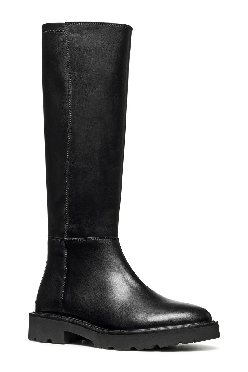 Minimalistische Kniehohe Lederstiefel