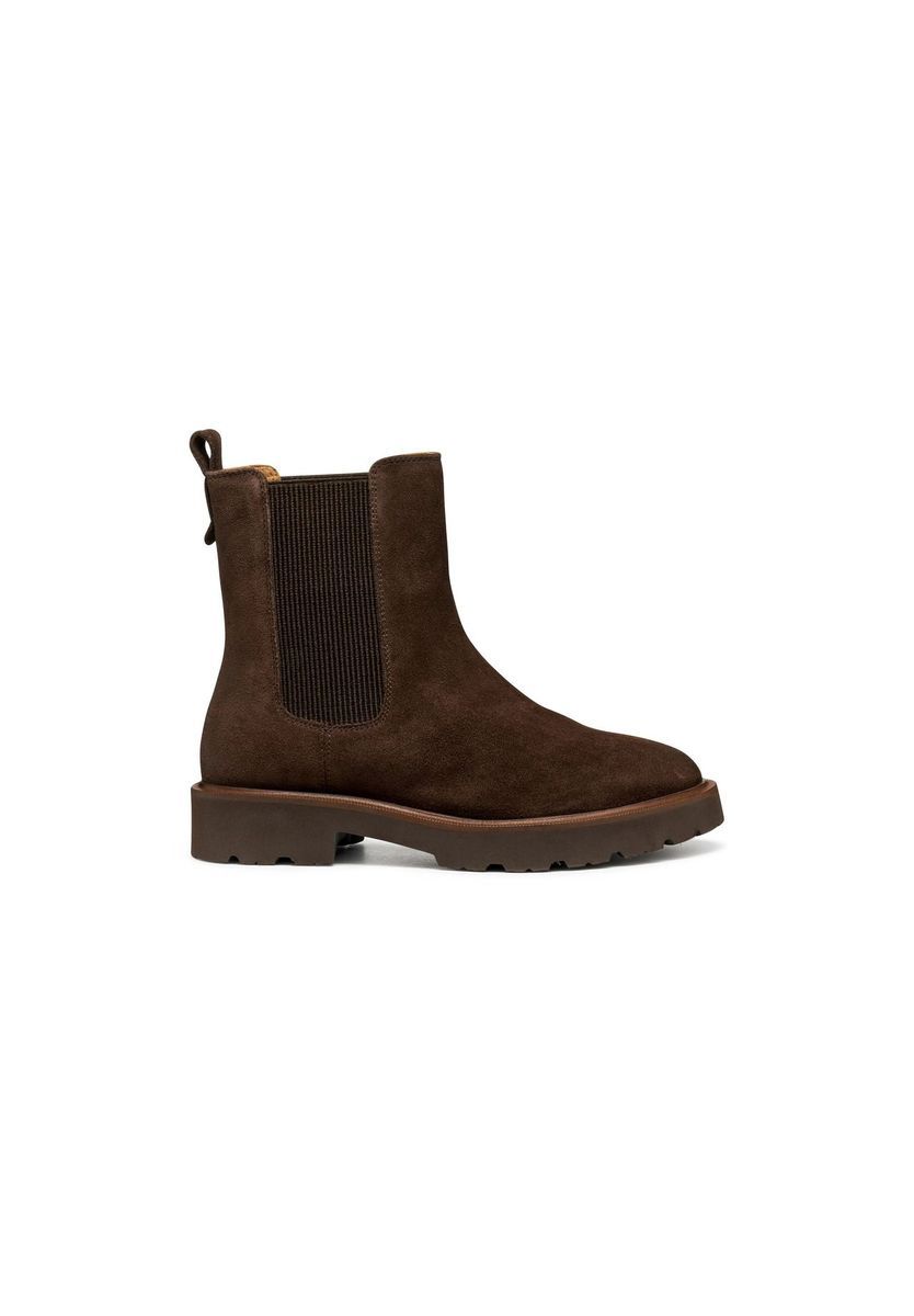 Chelsea-Boots aus Veloursleder mit Profilsohle