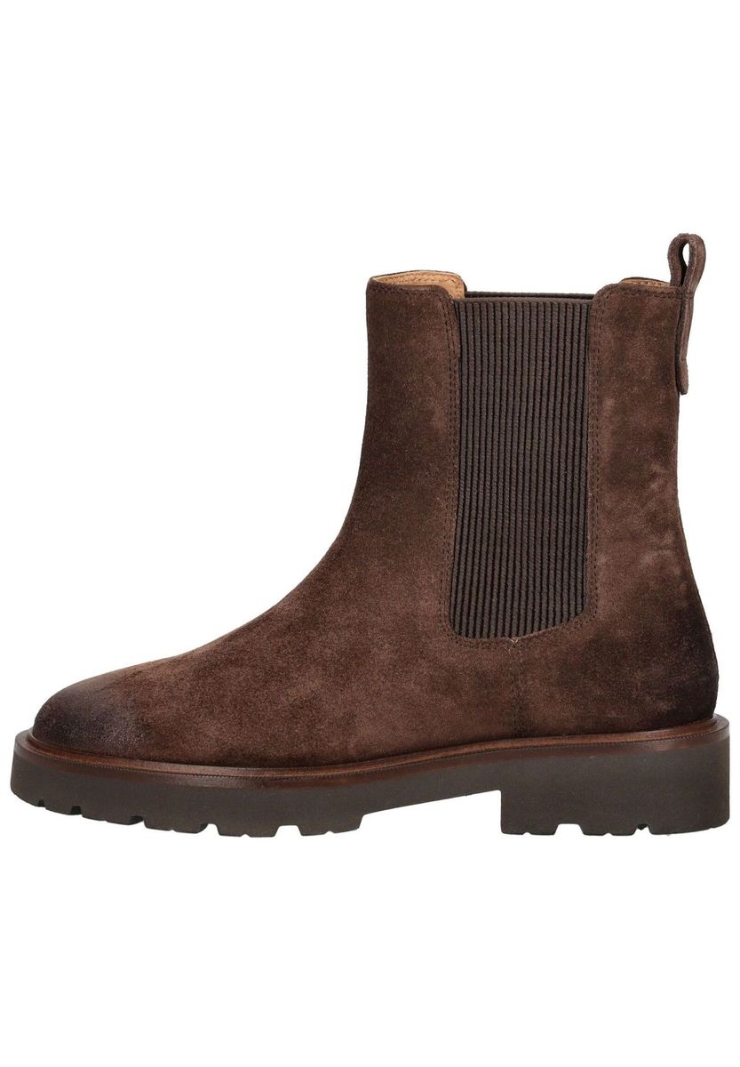 Chelsea-Boots aus Veloursleder mit Profilsohle