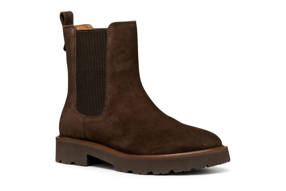 Chelsea-Boots aus Veloursleder mit Profilsohle