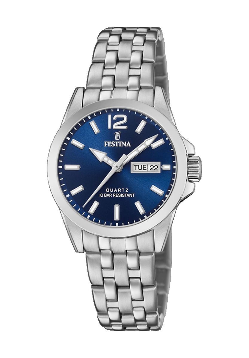 Elegante Edelstahl-Uhr mit Datumsanzeige