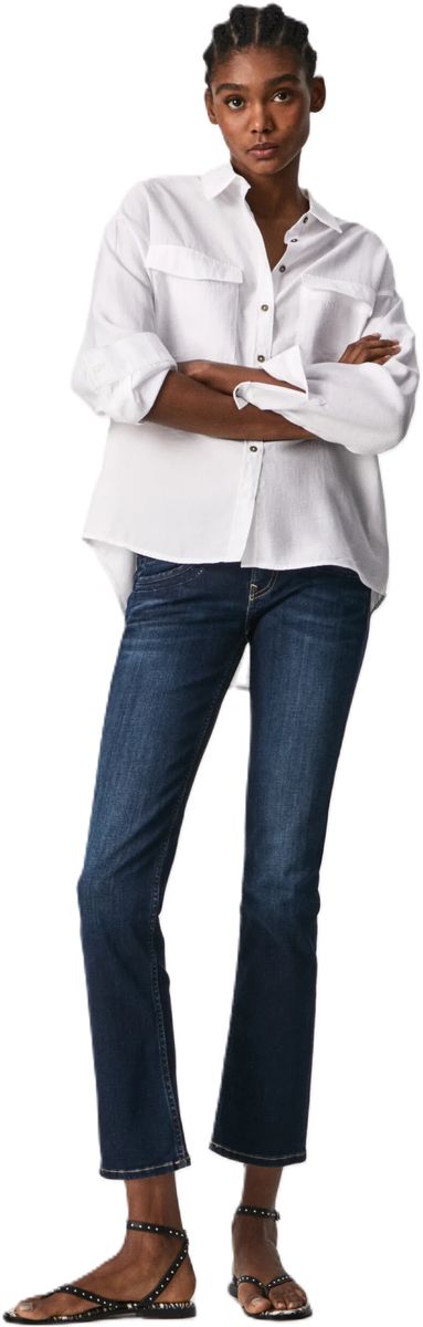 Gekürzte Bootcut-Stretch-Jeans
