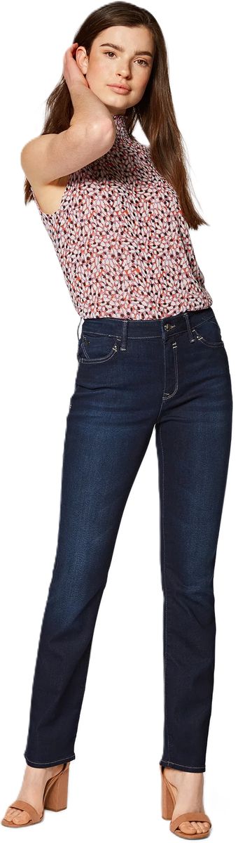 Hochtaillierte Jeans mit geradem Bein