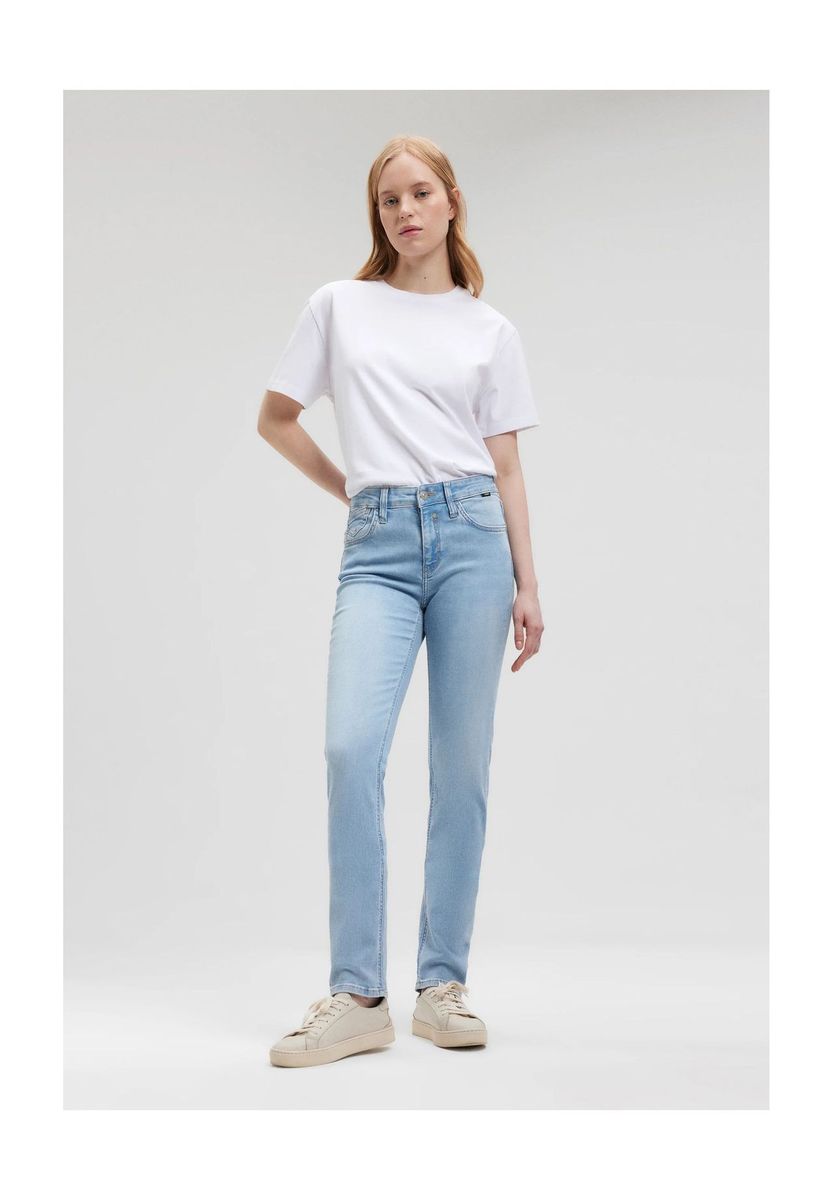 Klassische Straight-Leg-Jeans mit mittlerer Leibhöhe