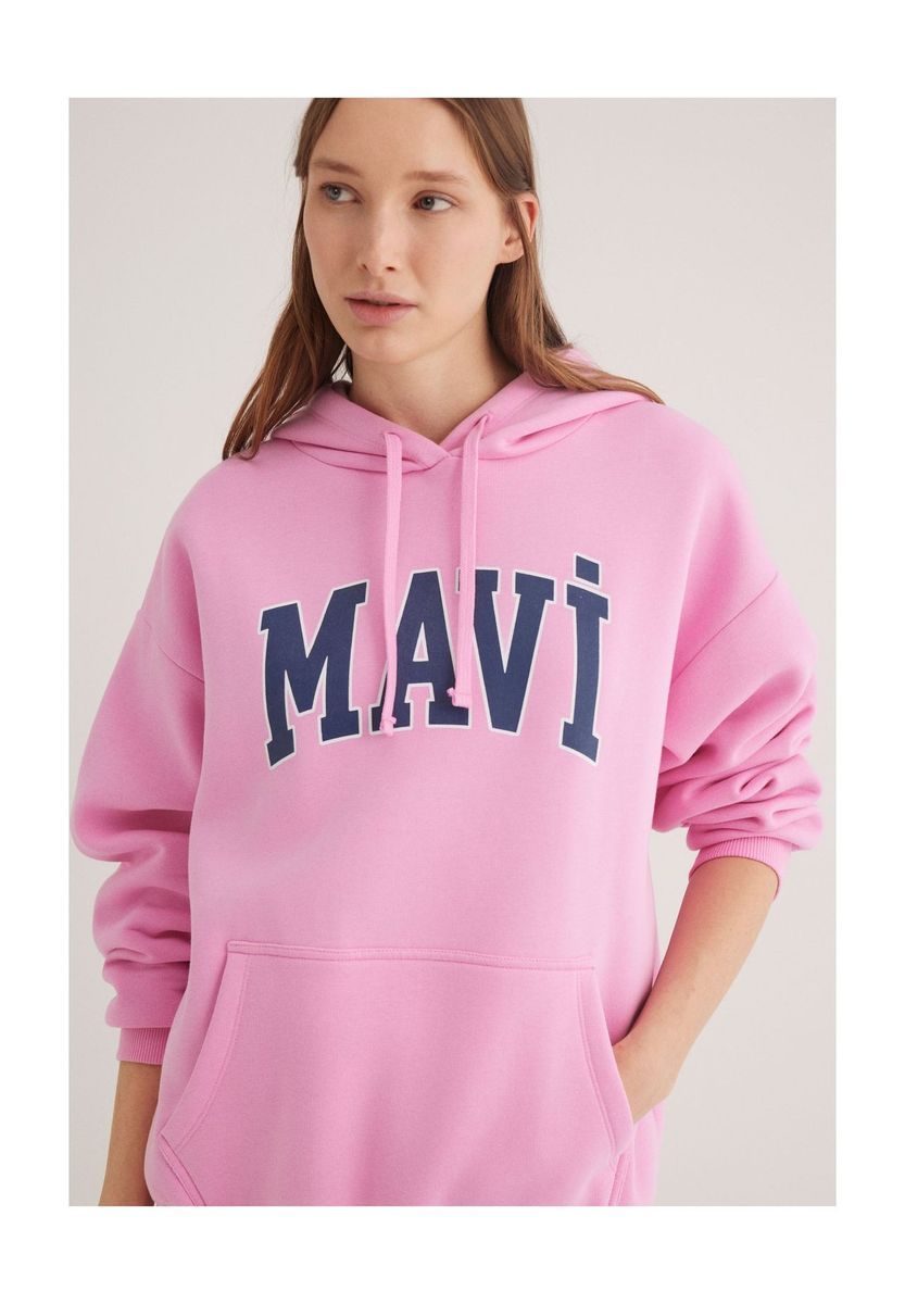 Oversize-Hoodie mit Varsity-Grafik