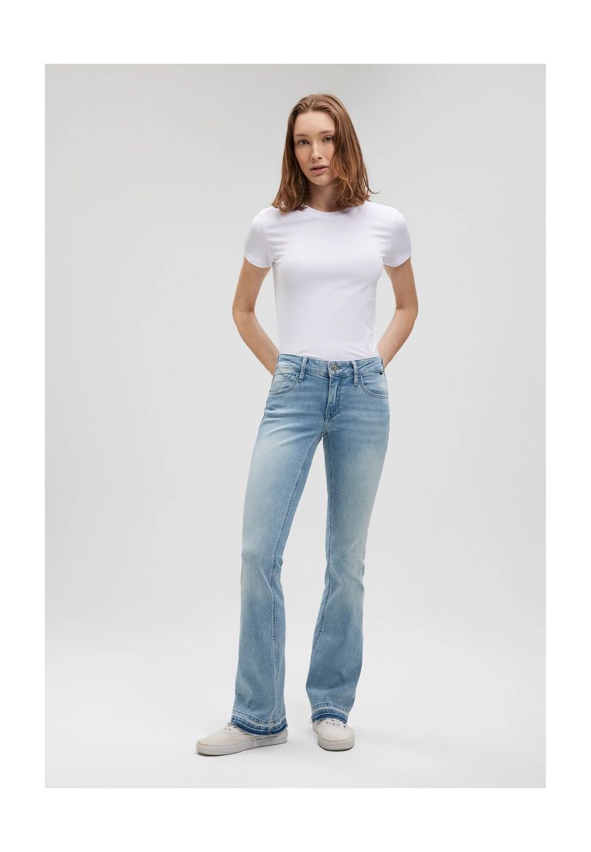 Slim Fit Jeans mit ausgestelltem Bein