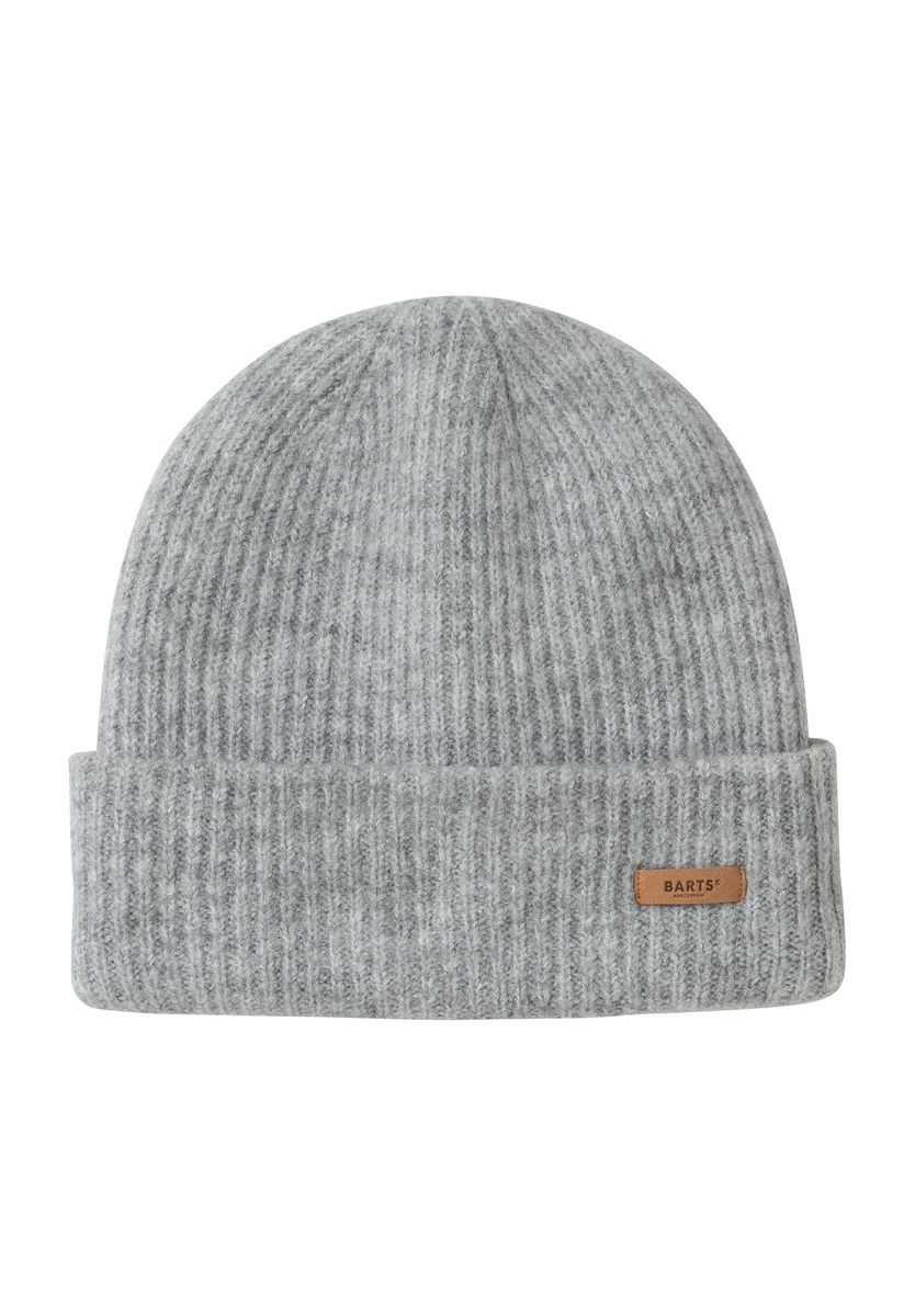 Rippstrick-Beanie mit Umschlag