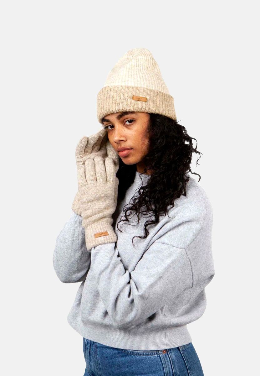 Warme Strickhandschuhe mit Fleece-Futter