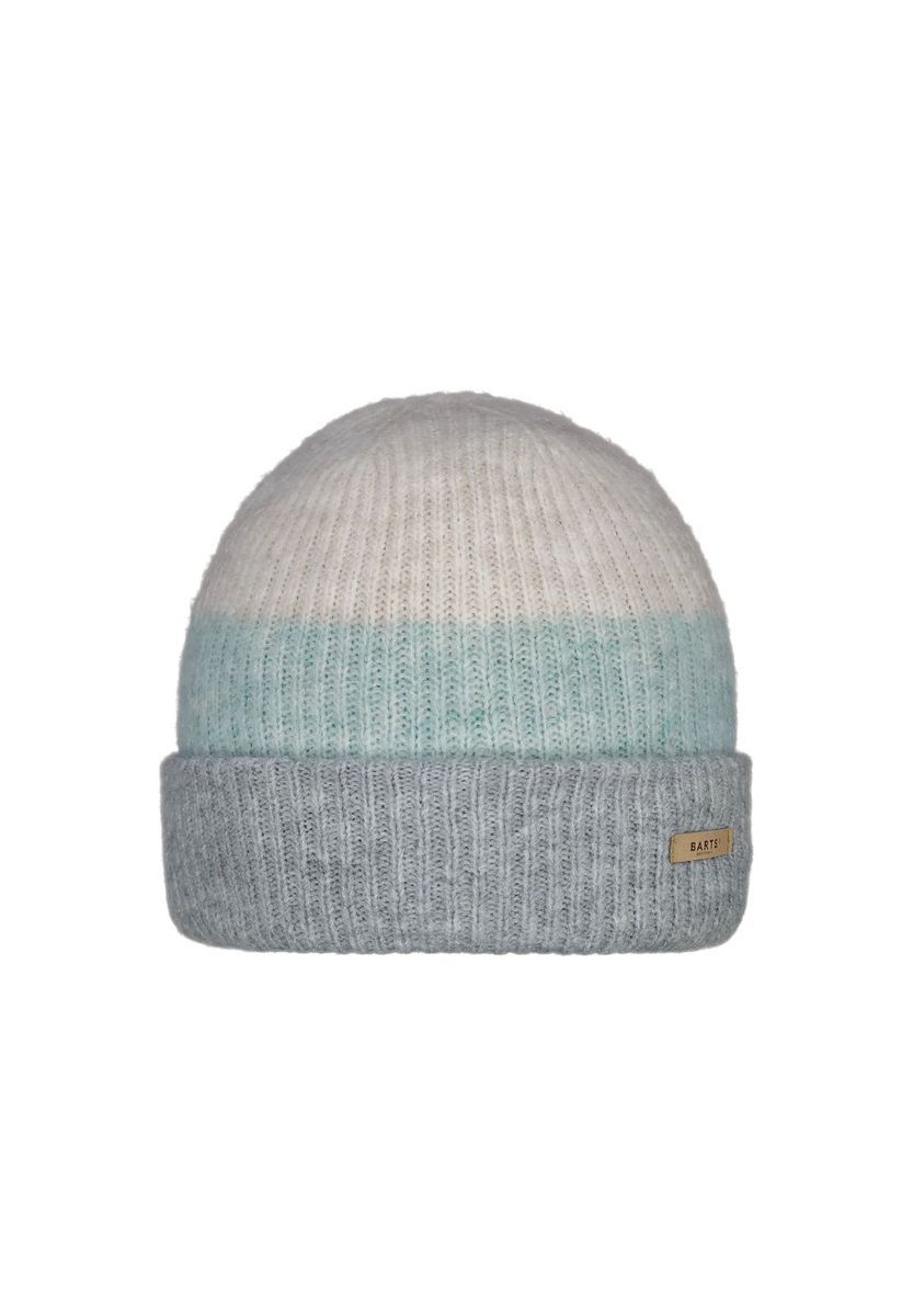 Gerippte Tricolor-Beanie mit Farbverlauf