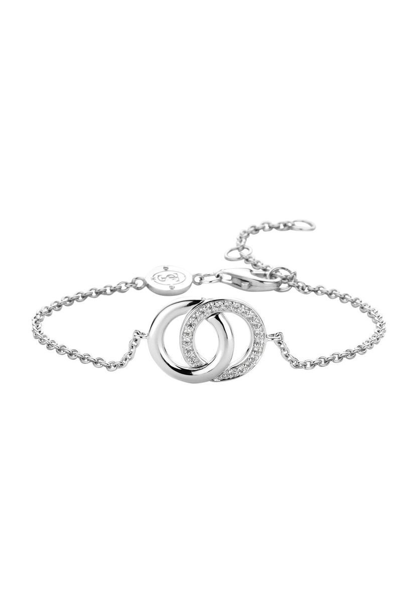 Armband mit verschlungenen Zirkonia-Kreisen