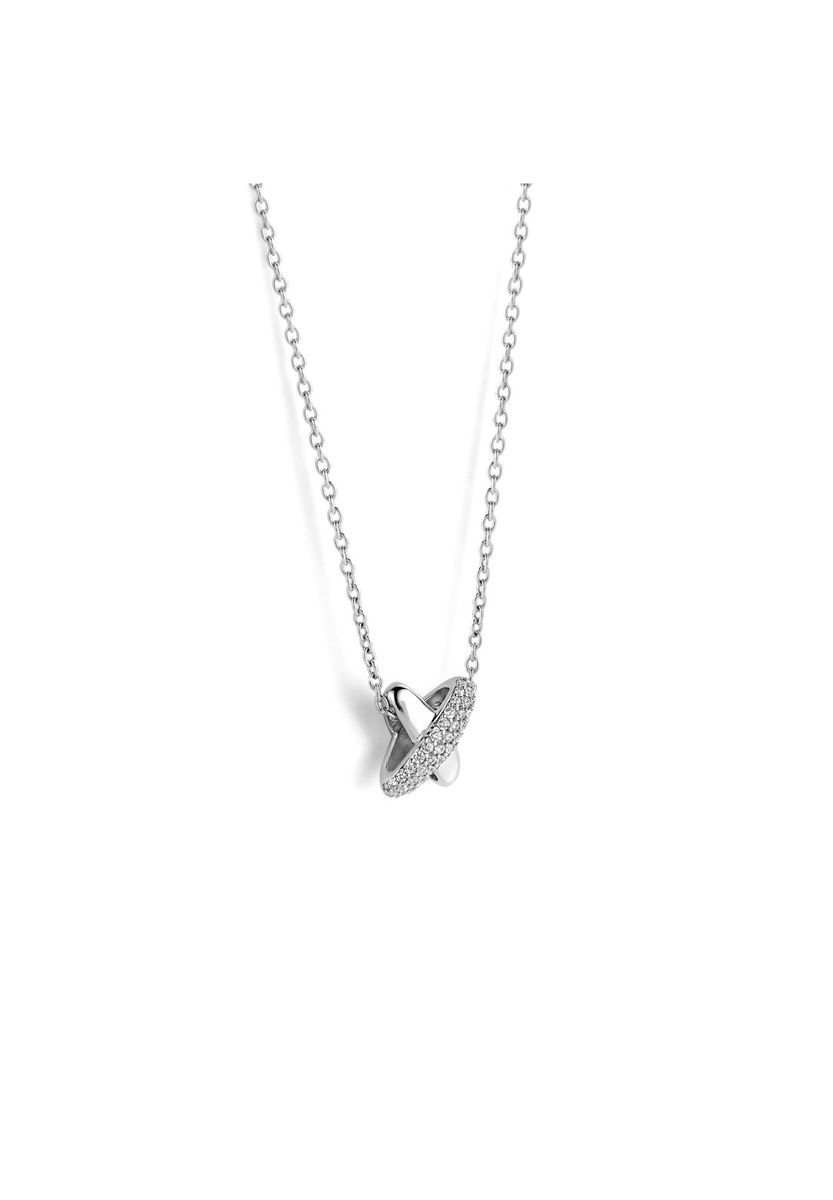 Elegante Halskette mit Pavé-Kreuzanhänger