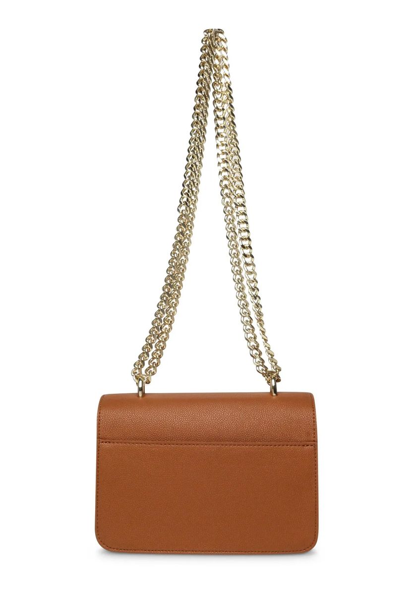 Schultertasche mit Logo-Plakette und Kette