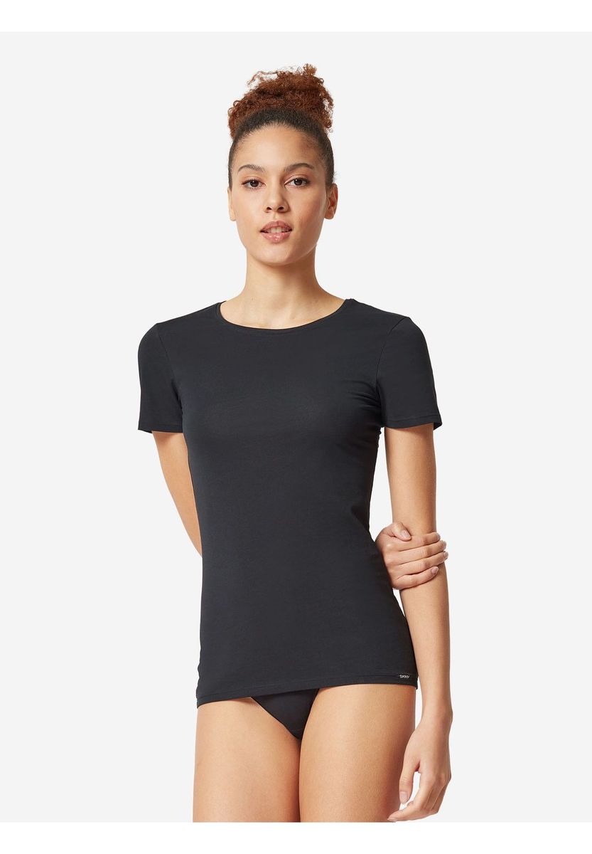 Klassisches körpernahes Baumwoll-T-Shirt