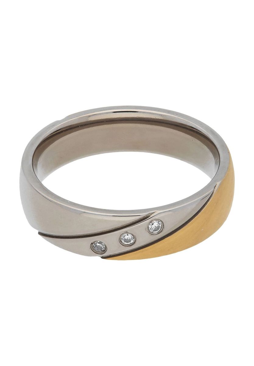Eleganter zweifarbiger Titan-Bandring
