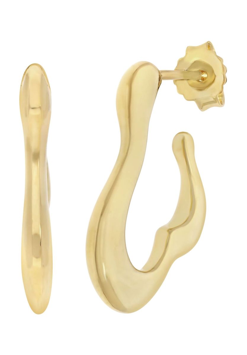 Organisch geformte goldene Creolen