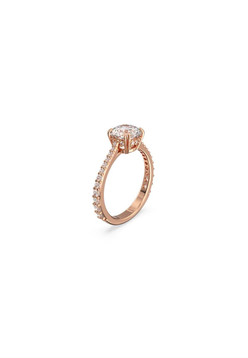 Eleganter Solitärring mit rundem Kristall