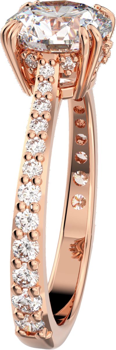 Eleganter Solitärring mit rundem Kristall
