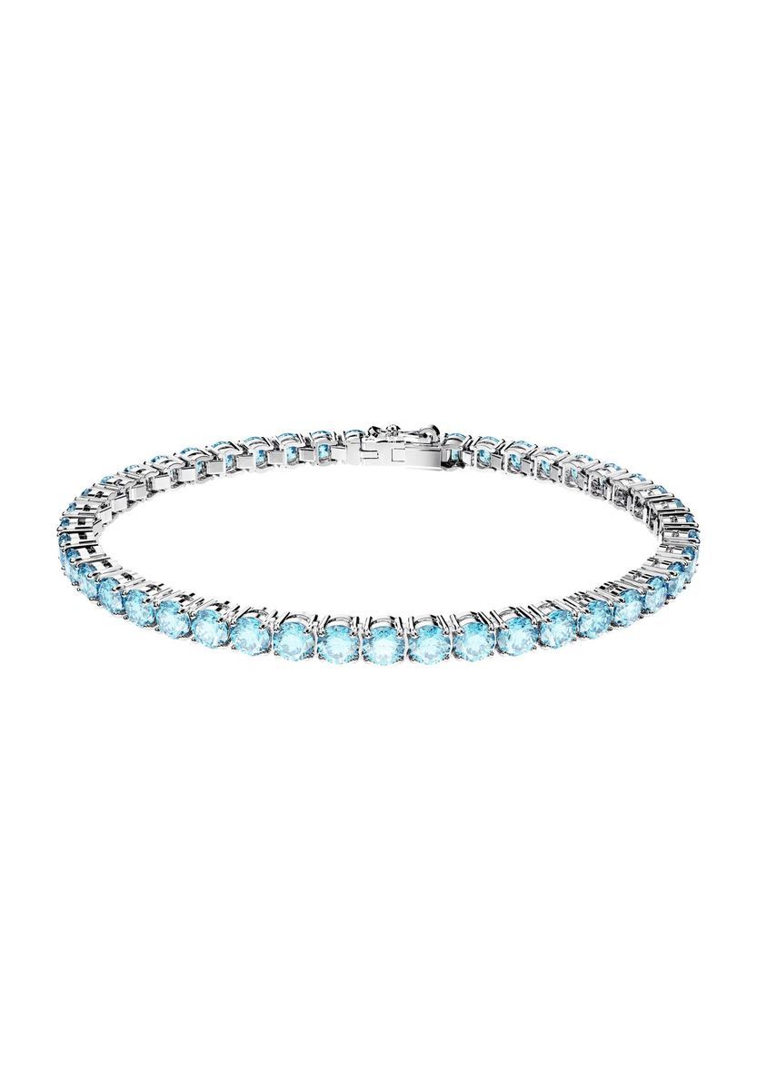 Funkelndes Tennisarmband mit Aquamarin-Kristallen