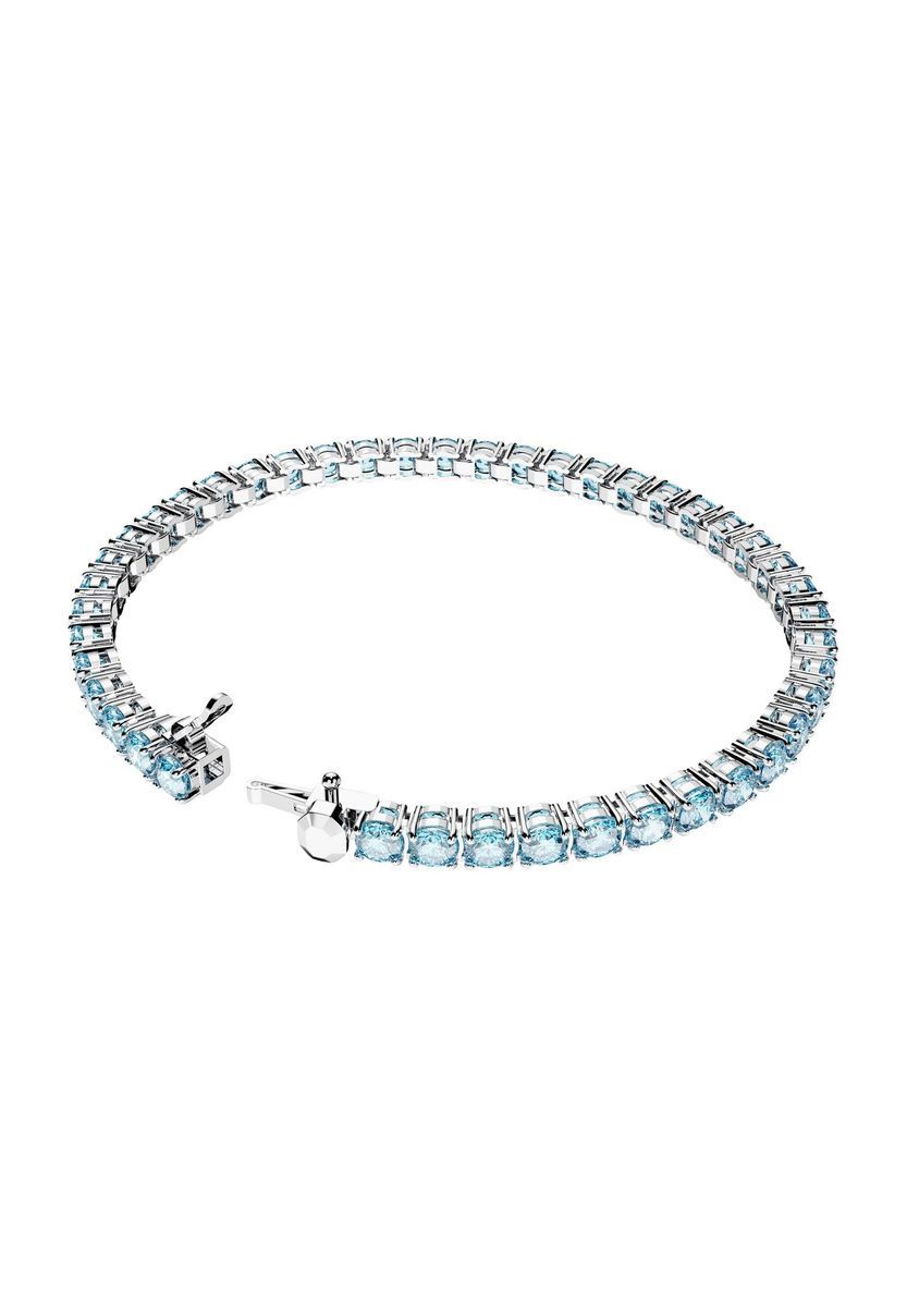 Funkelndes Tennisarmband mit Aquamarin-Kristallen