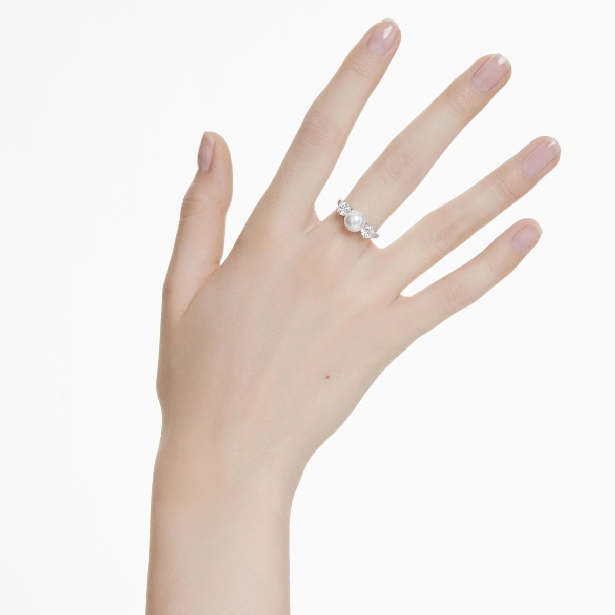 Offener Ring mit Halbmond-Motiv