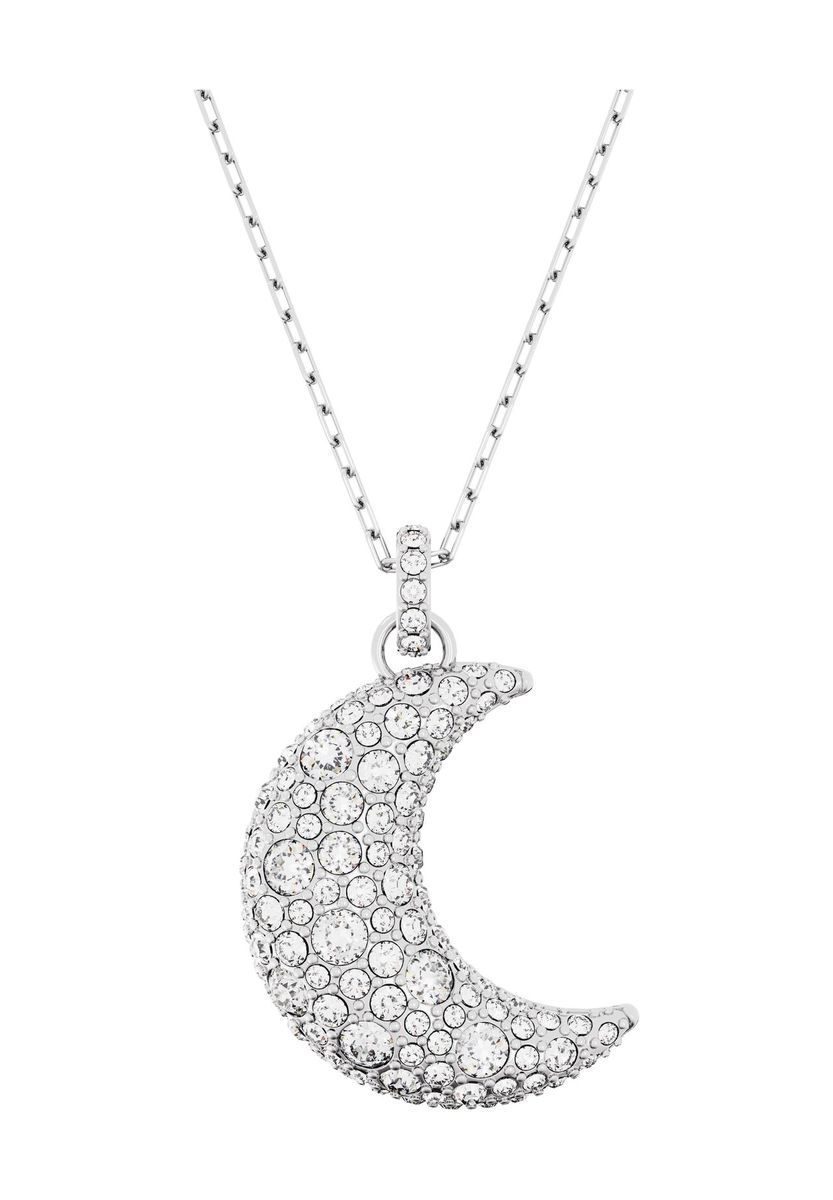 Halskette mit Pavé-Kristall-Halbmond