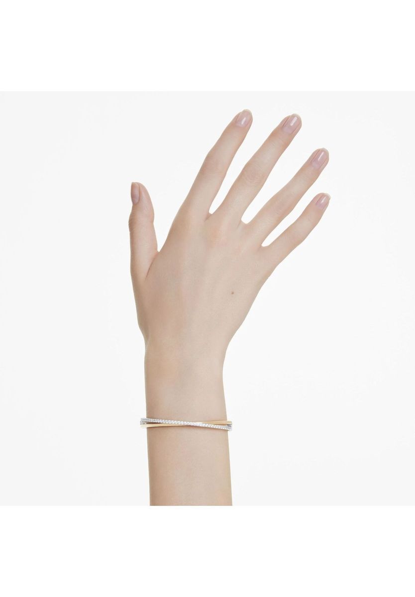 Ineinandergreifender Bicolor-Zirkonia-Armreif